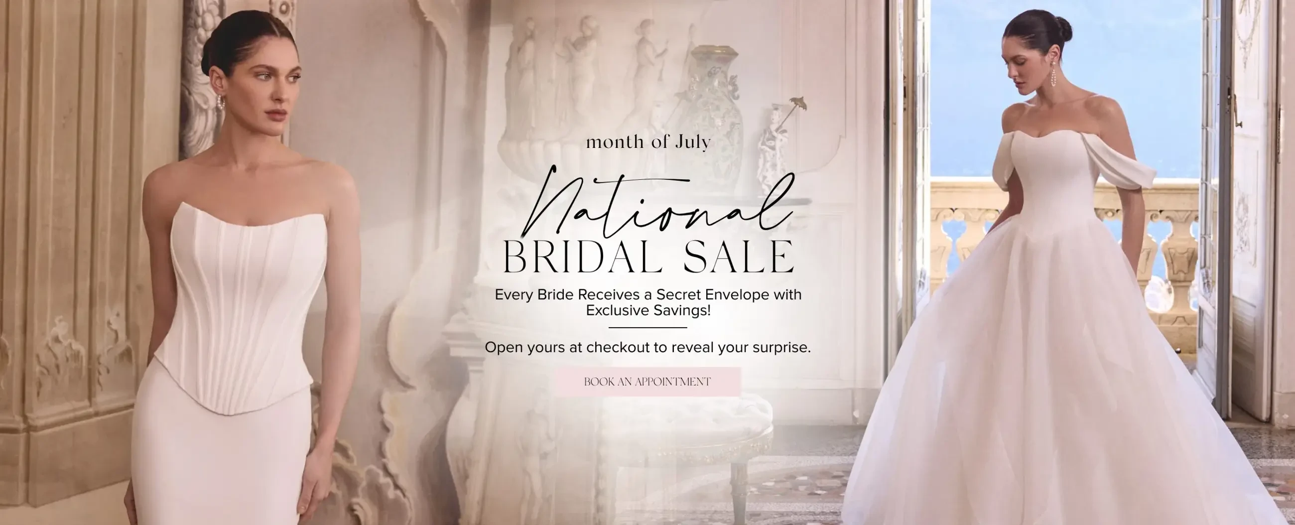 National Bridal Sale 2026 Banner for Desktop